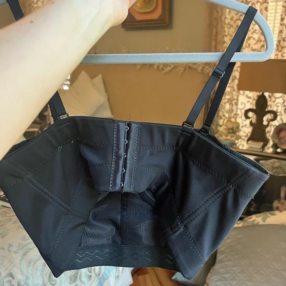 Black Rhinestone Bustier Top | Black Rhinestone Corset Top - Picture 5 of 6